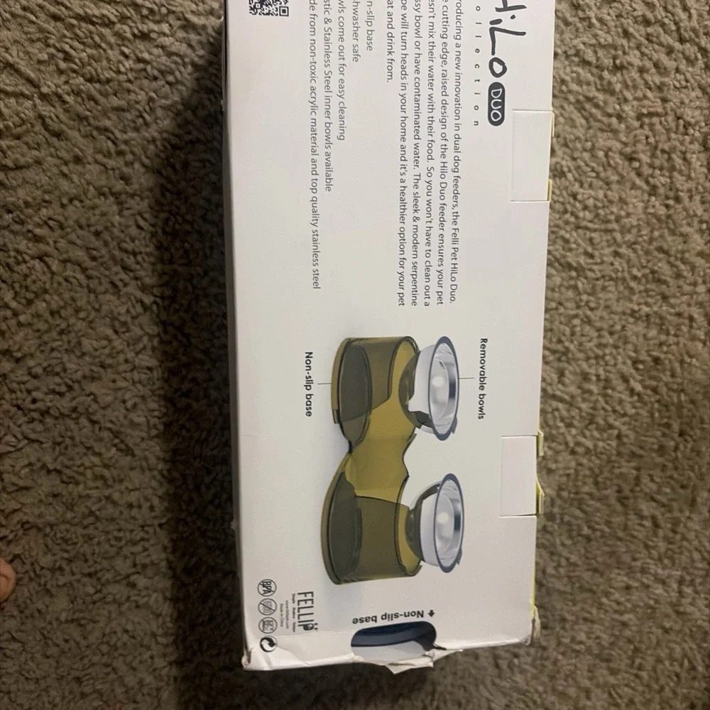 Felipe Hilo Duo Dual Dog Feeders Removable Bowls Dishwasher Safe 🐕🐕